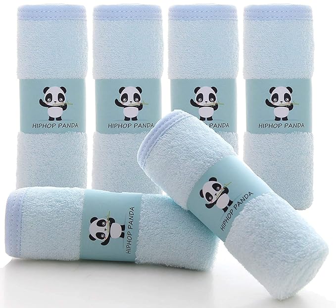 HIPHOP PANDA Baby Washcloths, Rayon Made from Bamboo