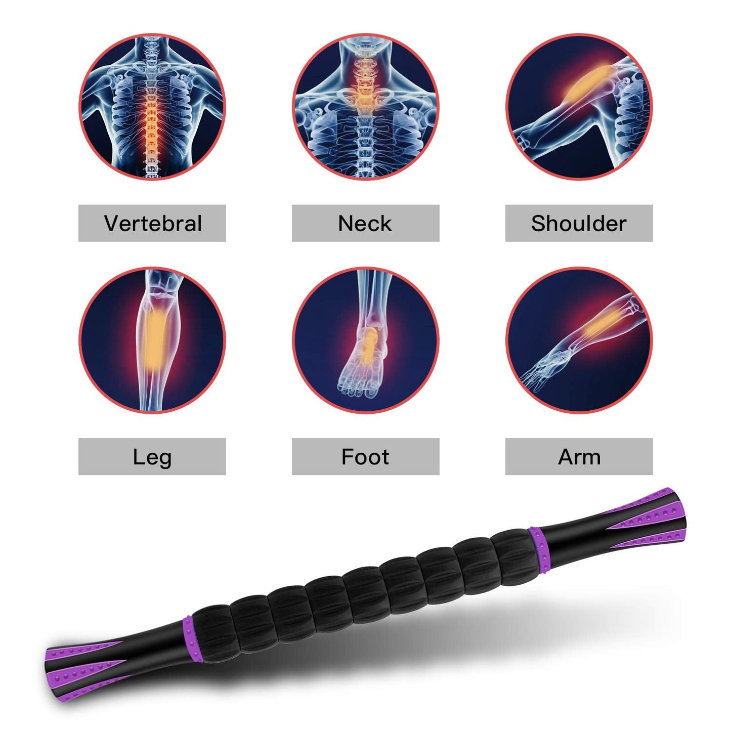 MZDXJ Muscle Roller Massage Roller Stick for Athletes, Help Reducing Muscle Soreness Cramping Tightness Leg Arms Back Calves Muscle Massager