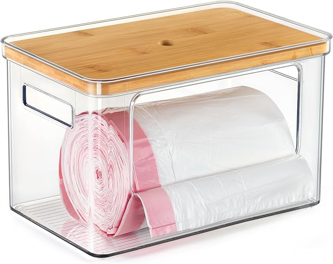 Hudgan Stackable Storage with Bamboo Top