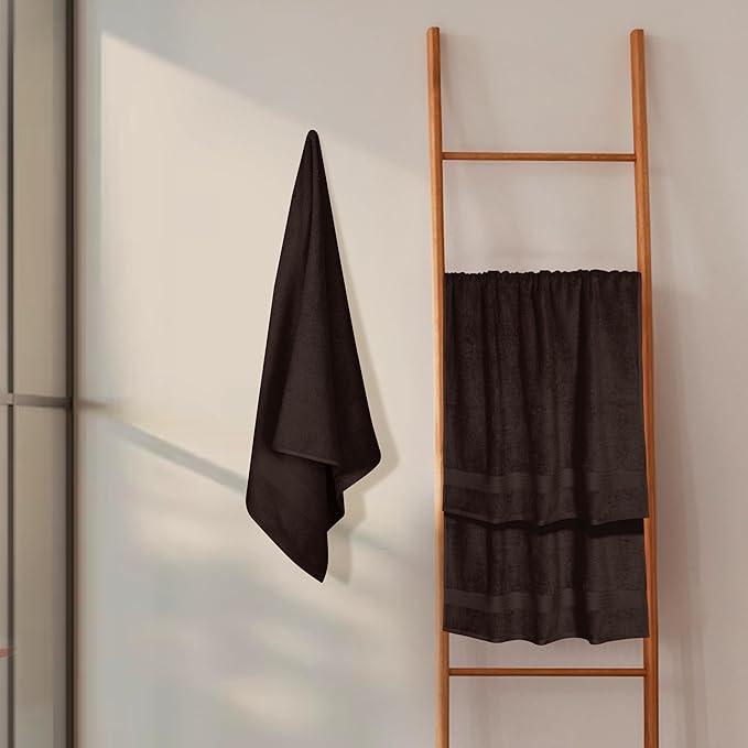 GLAMBURG Premium Cotton 4 Pack Bath Towel Set