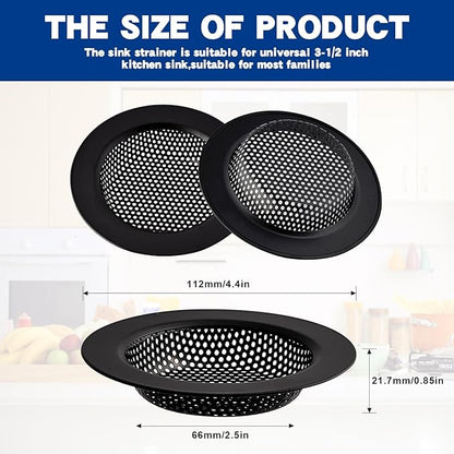 2PC Kitchen Sink Drain Strainer Stainless Steel