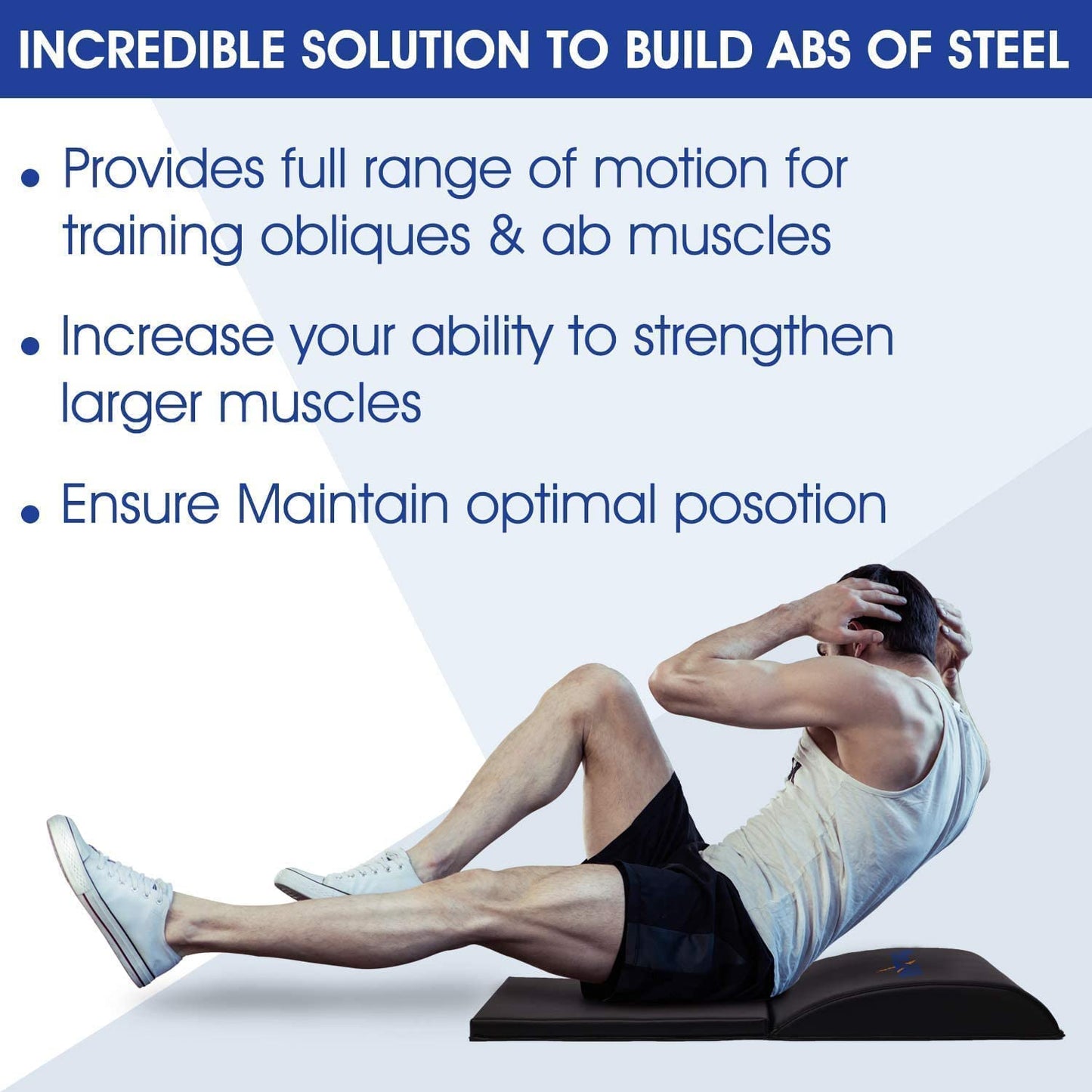 Yes4All Ab Exercise Mat Tailbone & No Tailbone, Foldable Abdominal Sit Up Support Pad, Abs Workout Equipment for Core Training and Lower Back