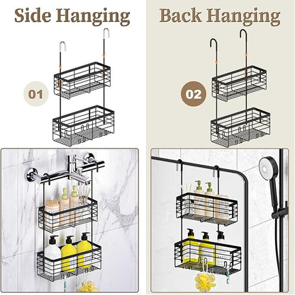 DELLAN 2-Tier Shower Hanging Caddy, Shower Rack