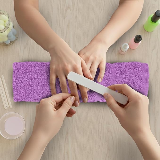 Hand Towels Purple Economy Salon Towels
