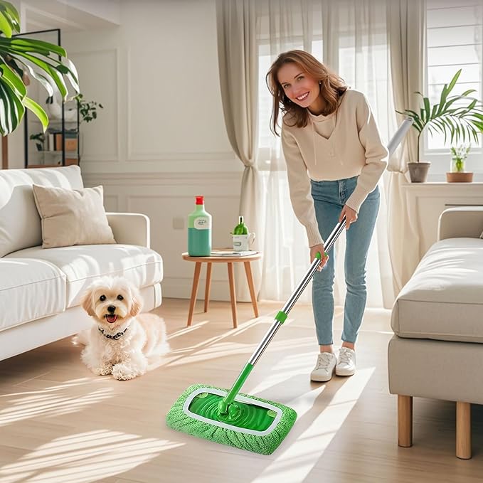4 Pack Reusable Microfiber Mop Pads Compatible