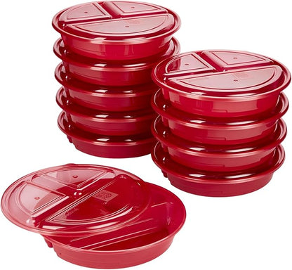 GoodCook Meal Prep Containers Set Microwave & Dishwasher-Safe Round Food