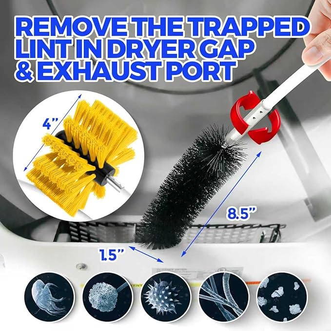 Holikme 30 Feet Dryer Vent Cleaner Kit, Flexible Lint Brush