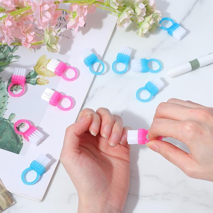 40Pcs Mini Nail Brush Ring Cleaner, Ymapinc Hand & Nail Brush