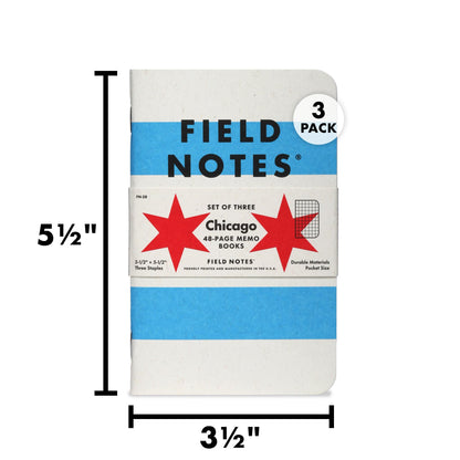 Field Notes: Chicago 3-Pack - Graph Paper - 48 Pages - 3.5" x 5.5"