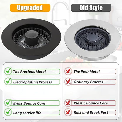 Kitchen Sink Drain Strainer, 3 in 1 Pop Up Kitchen Sink Stopper,