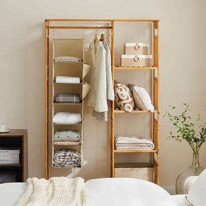 YOUDENOVA Hanging Closet Organizer, 6-Shelf Closet Hanging Storage Shelves