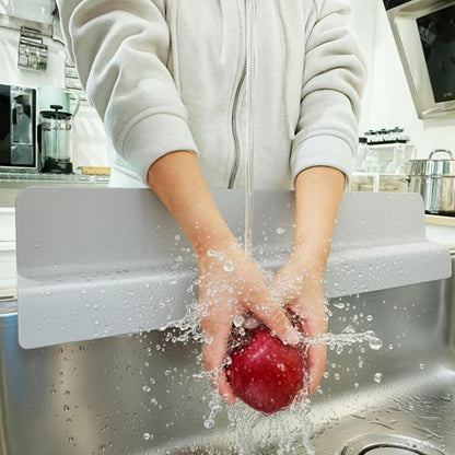 Sink Splash Guard | Tall Wall Splatter Screen | Keeps Clothes & Countertops Dry
