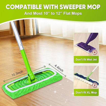 12-Pack Reusable Mop Pads Compatible