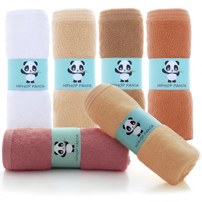 HIPHOP PANDA Baby Washcloths, Rayon Made from Bamboo