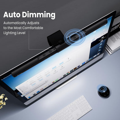 Quntis PC Screen Lamp with Remote Control, Adjustable Screen Light Automatic Dimming, LED USB Computer Lamp 40 cm Monitor Light Bar Lighting for Office Gaming