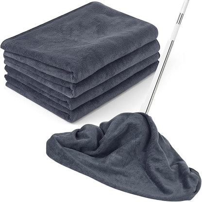 4 Pack Extra Large Microfiber Cleaning Cloths 20"x30", Lint-Free Reusable Towels