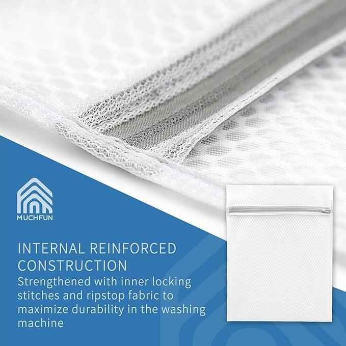 Muchfun 5Pcs Durable Honeycomb Mesh Laundry Bags