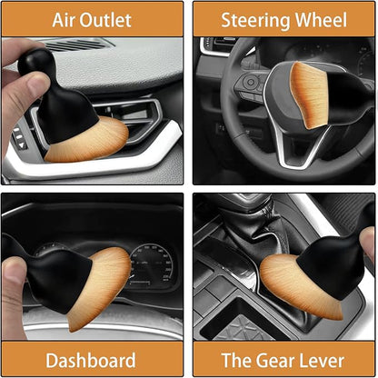Car Interior Dust Brush, Auto Detailing Brush, Soft Bristles Car Cleaning