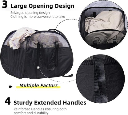 Collapsible Laundry Basket, 90L Foldable Pop Up Laundry Hamper