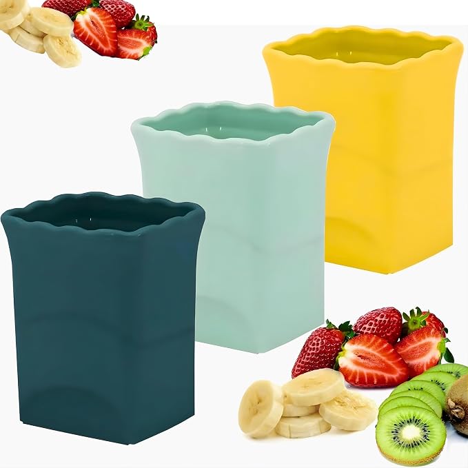 DASZERX® 3PCS Cup Fruit Slicer Set - Quick & Easy Strawberry, Banana, Egg, Mushroom & Salad Cutter - Portable Kitchen Gadget for Perfect Slices - Speedy & Efficient Slicing for Every Meal