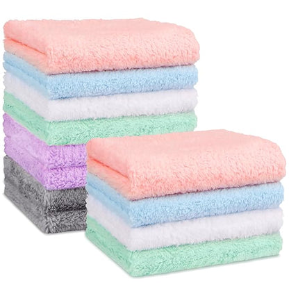 Orighty Baby Washcloths 12 Pack, Microfiber Coral Fleece Baby Face Towels
