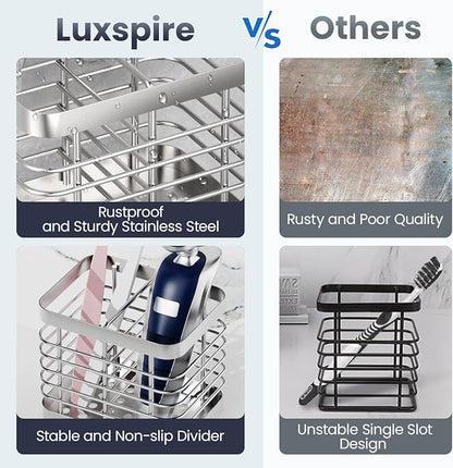 Luxspire Toothbrush Holders for Bathroom, Stainless Steel Electric Toothbrush