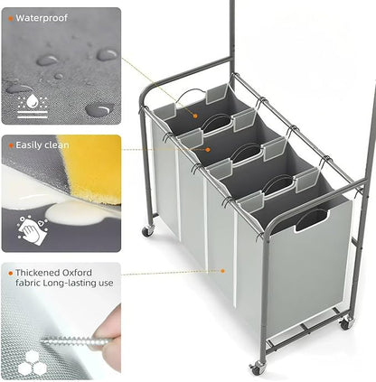 ROMOON Rolling Laundry Basket Organizer