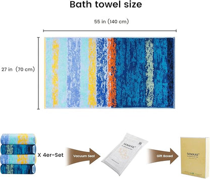 SEMAXE 4-Pack Luxury Bath Towels