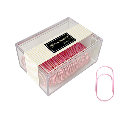 Pink Jumbo Paper Clips, 50pcs 2inch Big PaperClips Durable and Rustproof Coated Large Paper Clips Office Supply Accessories