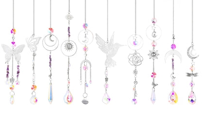 IcosaMro 420PCS Suncatcher Arts and Crafts for Adults Crystal Sun Catcher Crafts Kit for Adults Suncatchers DIY Making Supplies for Indoor Window Hanging, Outdoor Garden Decor Wedding Christmas