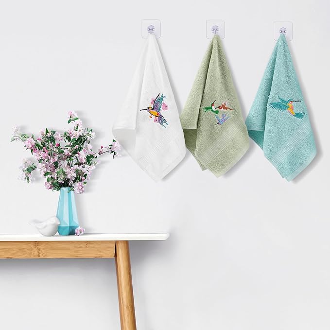 3 Pcs Hummingbird Hand Towels Farmhouse Garden Hummingbird Bathroom Decor 14x29