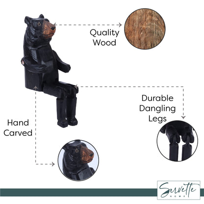 Novelty Shelf Sitters with Dangling Legs for Home décor (Brown)