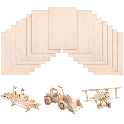 Qunclay 30 Pack 4 x 6 Inch Balsa Wood Sheets for Crafts, Architectural Models, Painting, Wood Engraving, Airplane Kits