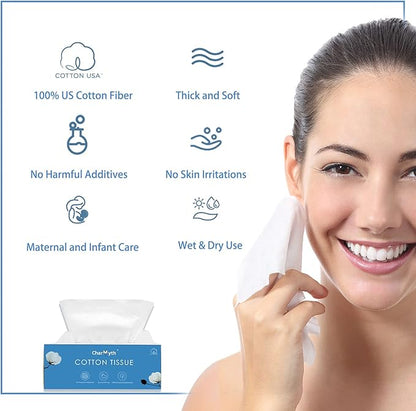 Extra Thick Disposable Face Towel, Disposable Makeup Removing Wipes, 100% USA