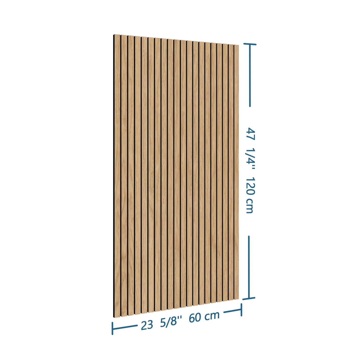 INNO STICKERS 4-Piece Wood Slat Wall Panel for Interior Wall Decor Noise Cancelling 47.2" x 23.6" Peel and Stick Acoustic Decorative 3D Sound Absorbing Wall Paneling, Natural Oak