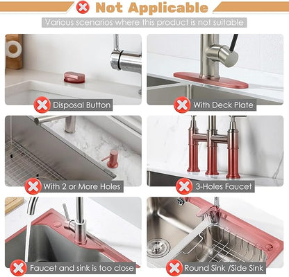 23.6''x4.8''Stone Faucet Mat for Kitchen Sink, Diatomite Quick Dry Kitchen Sink