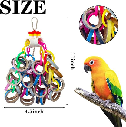 LWINGFLYER Bird Toys,Parrots Durable Cardboard Chewing Shredding Foraging for Medium & Large Parrot African Greys Cockatoos Amazons Mini Macaws