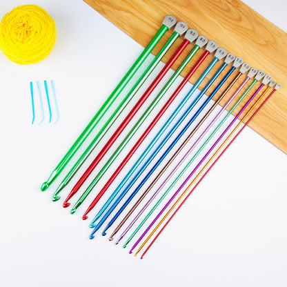 Weabetfu Tunisian Crochet Hook 8mm 9mm 10mm Long Crochet Hooks Set 3pcs Extra Long Crochet Hook 13.8 Metal Afghan Crochet Needles for Crocheting,Perfect for Beginner/Lightweight/Easy to Use