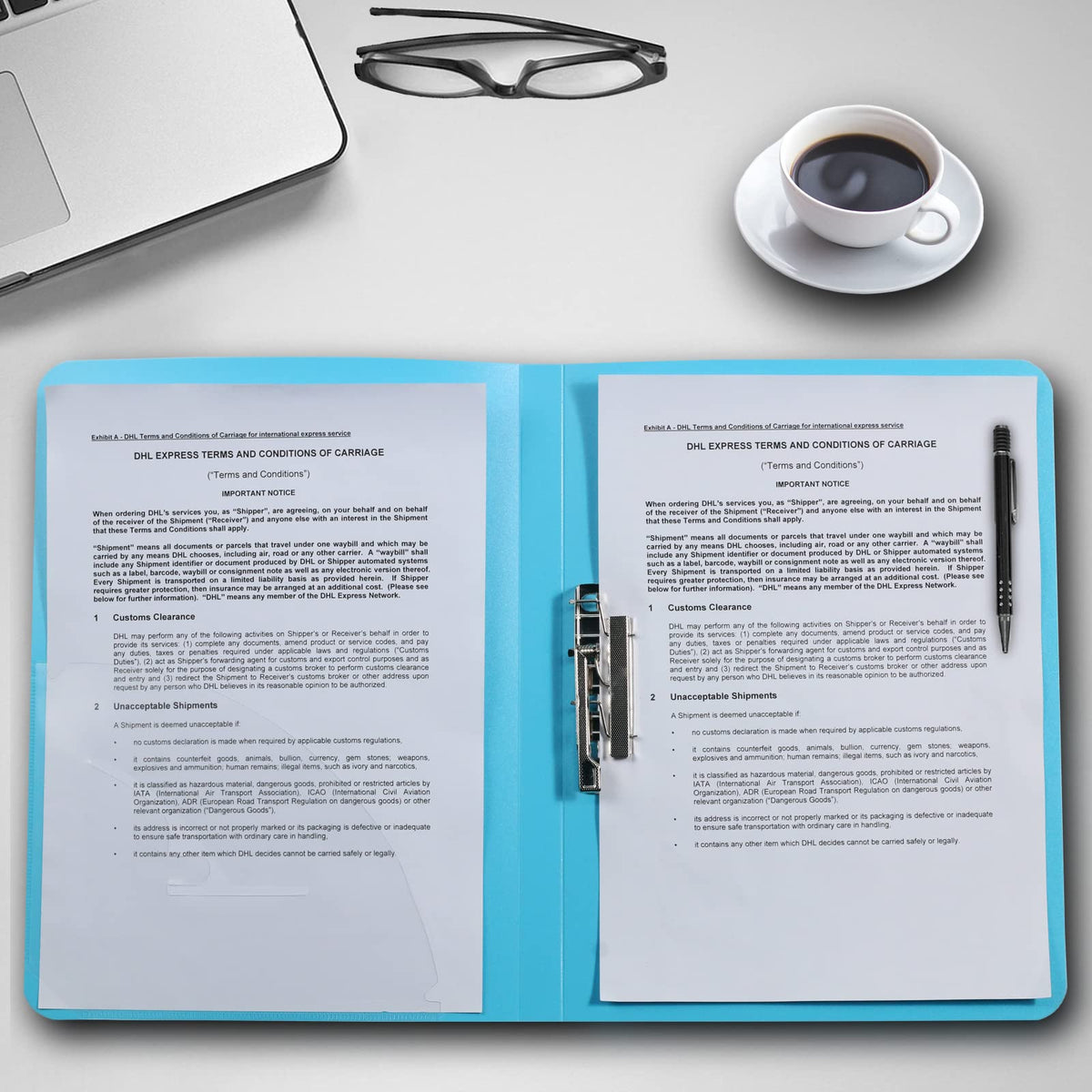 Acocony Punchless Binder with Clamp Letter Size Punchless Clamp Binder 8.5 x 11 Report Covers Plastic Vivid Multicolor Pack of 5