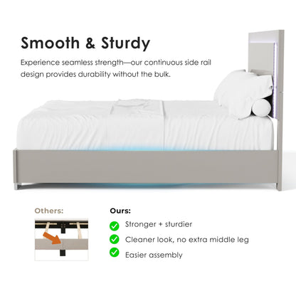 Furniture of America Alistair Modern Wood 5-Piece Bedroom Collection with Bed Frame, 2-Drawer Nightstands and 6-Drawer Dresser with Mirror, Box Spring Required, Black, Queen