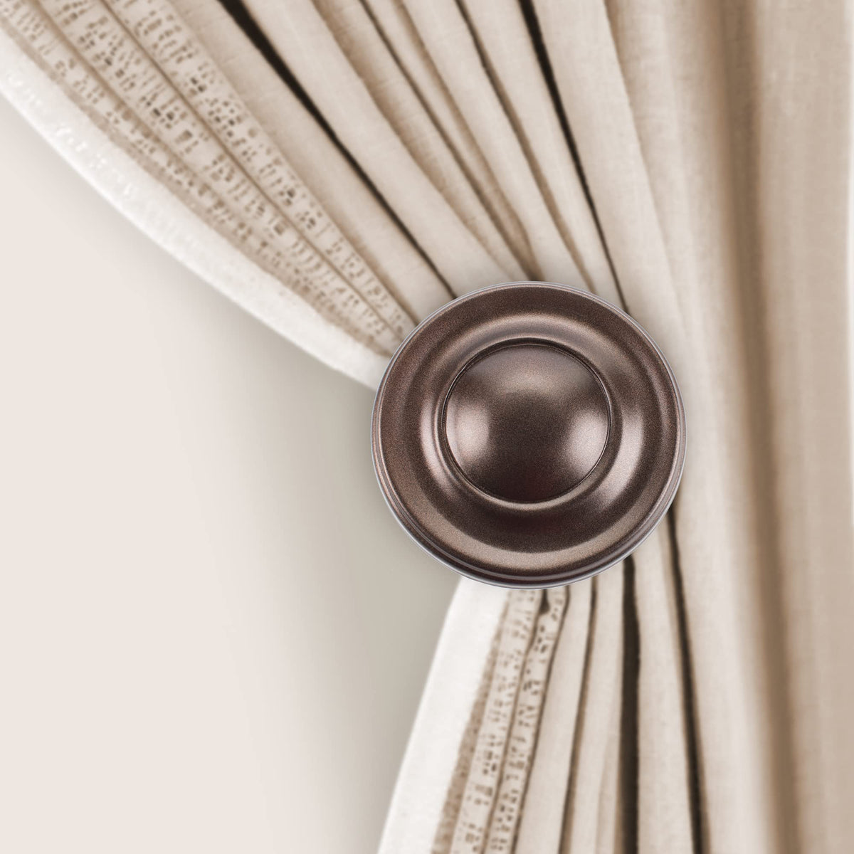 Deco Window Holdback/Curtain Tieback (Set of 2) Spin Medallion Brown Oil Rubbed