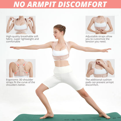 SHAPERKY Posture Corrector for Women and Men, Adjustable Upper Back Brace for Posture Hunchback Support and Providing Pain Relief from Neck, Shoulder, and Upper Back (Small/Medium)