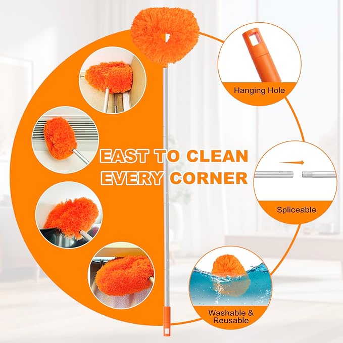 Ceiling Fan Cleaner Duster Reusable Microfiber Ceiling Fan Blade Cleaner