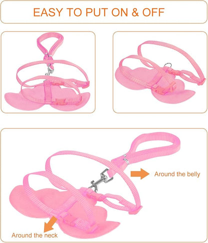 KAMA BRIDAL Duck Walking Harness and Leash Chicken Duck Outdoor Training Rope Adjustable Rope for Pet Poultry Hen Cock (M, Pink)
