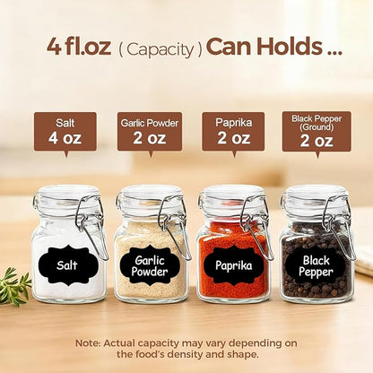 ComSaf 4 oz Glass Jars with Lid, Spice Jars, Small Mason Jar, Canning Jar