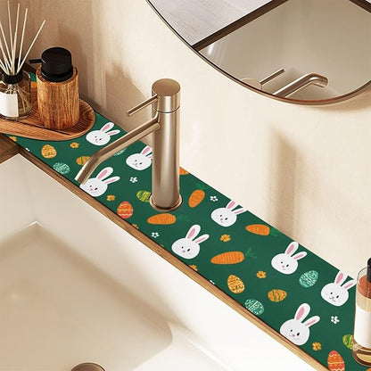 Kitchen Sink Splash Guard 1 PC 14.7 Inch Sink Faucet Mat Splash Guard