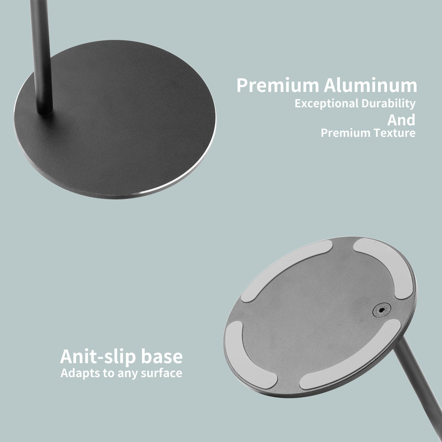 LinNature Aluminum Alloy Headphone Stand for Desk with Non-Slip Base - Universal headset stand Compatible with Over-Ear, On-Ear and Neckband Headphones (Black)