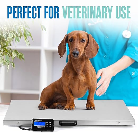 Houseables Pet Scale – Digital Animal Weighing Scale for Small and Large Pets, Puppies, Cats, Dogs, Livestock, Veterinary Use (440, Pounds)