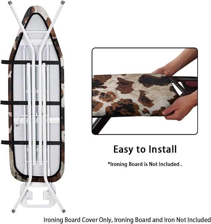 Cowhide Ironing Board Cover Universal Iron Board Covers Heavy Duty Padded Extra