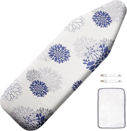 SheeChung Ironing Board Cover and Pad 18“x49”, Thick Scorch Resistant Padding
